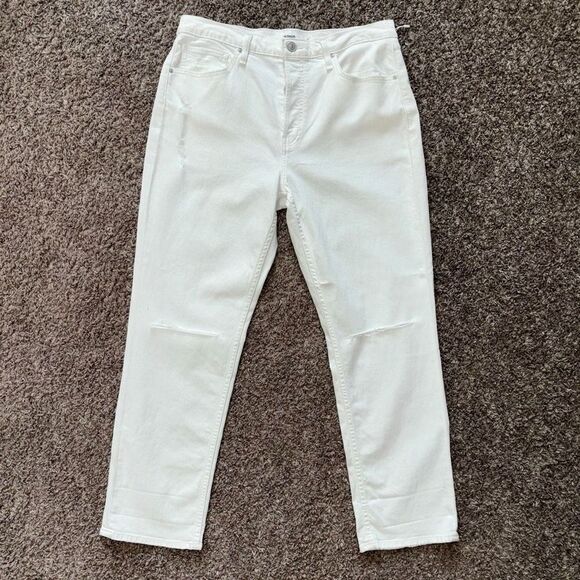 HUDSON JEANS Thalia Straight Leg 90s Jeans in White Mustang Size 31 NEW - Picture 3 of 15